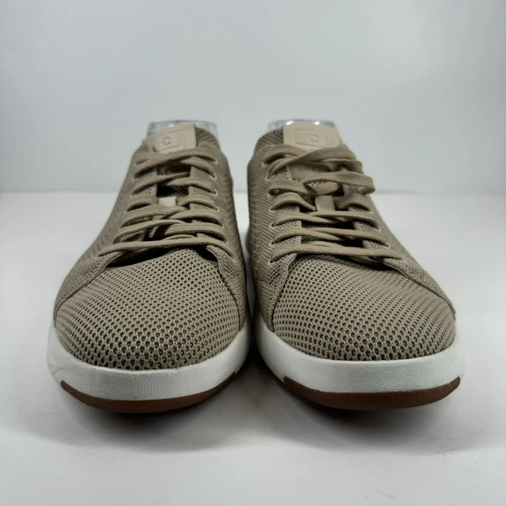 Cole Haan GrandPrø Tennis Stitchlite Men's US 9M Beige Knit Sneakers C26629